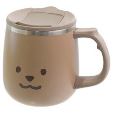 Sabu MOOMOO 復古文青可愛不鏽鋼保冷保溫馬克杯, 1個, 400ml, 咖啡熊