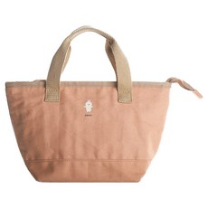 Sabu MOOMOO 拉鍊式內附口袋復古文青保冷保溫大容量便當袋, 1個, 粉紅兔 粉紅色