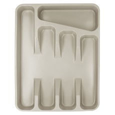 natural elements 5格餐具收納盒, 1個, 奶茶棕