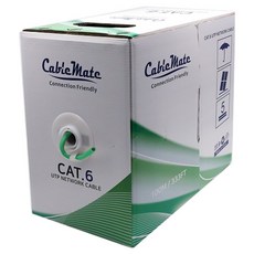 Cable Mate CAT.6 UTP Giga盒裝網路線, 綠色, 100m, 1個