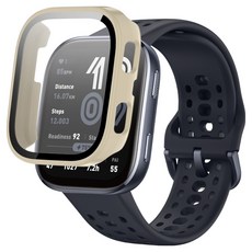 SPACE SHIELD 智慧手錶PC鋼化玻璃一體式保護殼, 1個, 星光色