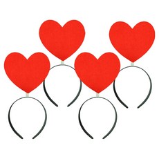 비에이비오 코믹 특수기호 머리띠 하트, 혼합색상, 4개