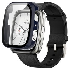 SPACE SHIELD 智慧手錶 PC 鋼化玻璃 一體式保護殼, 1個, 午夜藍