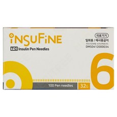 인슈파인 인슐린 펜니들 6mm, 100개입, 1개