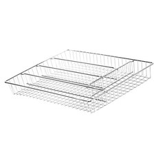 KitchenCraft 4格餐具籃, 1個, 銀色