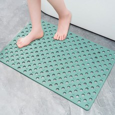골드팡 미끄럼방지패드 빠른 물빠짐 안전 욕실매트 79 x 46 cm, 그린, 1개