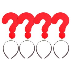 Bieibio 漫畫特殊符號髮箍 問號, 4個, 混色