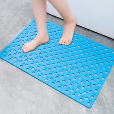 골드팡 미끄럼방지패드 빠른 물빠짐 안전 욕실매트 79 x 46 cm, 블루, 1개