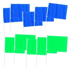 PARTY 09 應援旗幟 2款 x 5入組, 1套, 藍色, 綠色