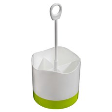 Premier 4格餐具瀝水收納筒, 1個, 綠色 + 白色