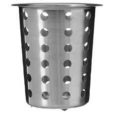 Premier 不鏽鋼餐具瀝水收納筒, 1個, 銀色