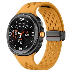 하마테 스마트워치 멀티타공 마그네틱버클 실리콘 스트랩 40 / 44 / 46mm, 옐로우, 1개 가전디지털/스마트워치/밴드 반품 최저가 8,600원