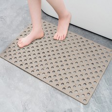 快速排水防滑安全浴室墊 79 x 46 cm, 米色, 1個
