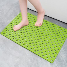 快速排水防滑安全浴室墊 79 x 46 cm, 萊姆綠, 1個