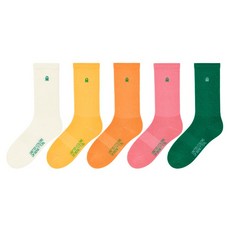 benetton 女款 Symbol Logo 長襪 5雙組