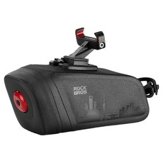 ROCKBROS 洛克兄弟 自行車座墊 馬鞍 座管包 尾燈一體式 AS-141, 黑色, 1個