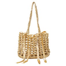 MystiKotita 金屬克拉拉紗吉尼網袋編織DIY材料包套組, 金色, 1套