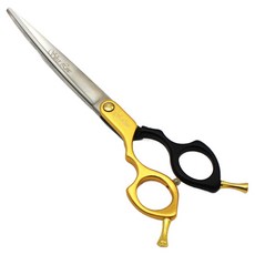 SILVER LINE 狗狗左手專用 杜拉鋁輕量美容彎剪 7吋 LULC700, 1個, 混合色