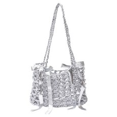 미스티코티타 메탈 클라라얀 지니 네트백 뜨개질 DIY 패키지 세트, 실버, 1세트