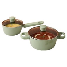 Modern House 電磁爐一鍋搞定料理鍋具2件組, 1套, 單一顏色, 單柄16cm + 雙耳20cm