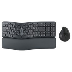 지클릭커 오피스프로 에르고M 무선 키보드 + 버티컬 마우스 세트, 블랙, EMK400, 인체공학