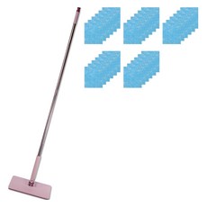 월포 찰칵 원터치 밀대 + 점착식 청소포 45p 세트, 1세트