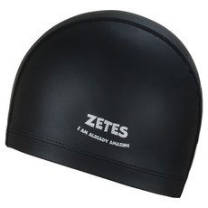 zetessport Flex Shield Joy 聚氨酯塗層泳帽, 黑色, 1個