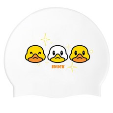 JKUSS J Queen矽膠泳帽呱呱 JG4SWH063C, 1個, 白色