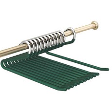 솔브리빙 Z모양 자국방지 논슬립 바지걸이, 그린, 10개