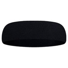셀리빙 스포츠 땀 흡수 운동 헤어밴드, 블랙, 1개