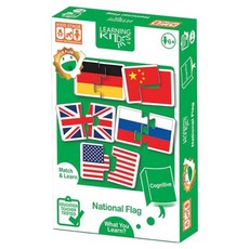 Learning Kitds 感官認知系列 國旗識別遊戲, 1個, 36片, 混和顏色