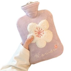 Aii Everhouse 花卉保溫熱水袋 紫色 1L, 1個