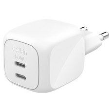 벨킨 Z Charger 50W USB C타입 듀얼 포트 GaN 초고속 충전기 WCH019krWH, 화이트, 1개