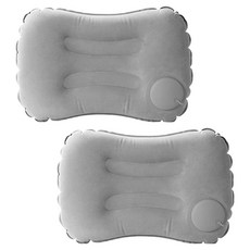 DEOSSEN 攜帶型旅行用充氣腰靠墊, 灰色, 2個