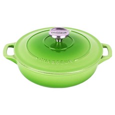 CHASSEUR 電磁爐 Premium 鑄鐵燉鍋, 20cm, 1個, NEW 綠色