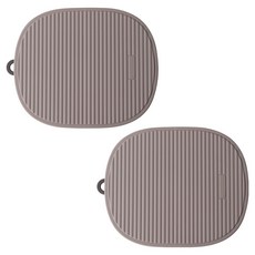 Hanbomnuri 矽膠可折疊手柄多功能鍋墊, 2個, 棕色