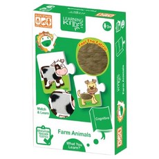 Learning Kitds 感官認知系列 農場動物感官認知遊戲, 1個, 12片, 混和顏色