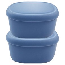SiliPot 矽膠密封容器 深藍色 中 120 x 100 x 59 mm, 2個, 330ml