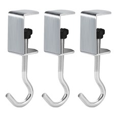 Monopicker 便攜式不鏽鋼包包掛鉤 3入, 銀色