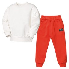 Uravi 兒童素色Veronica長袖棉質運動衫 + Bella鬆緊帶長褲套裝