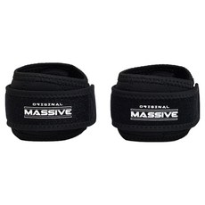 MASSIVE 氯丁橡膠護肘帶 2入, 1個, 黑色