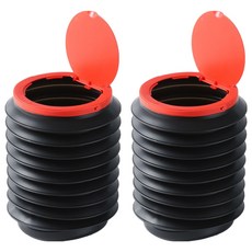 하루담 접이식 캠핑 차량용 쓰레기통, 블랙, 2개