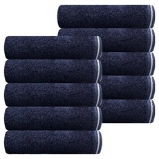 송월타월 랑데부 호텔수건 190g 뱀부얀 혼방사, 네이비, 10개