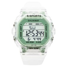 SHUNWAY Soyo 商會 方形 高級 防水 運動手錶 60g, 1個, 綠色
