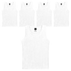 FITVEL 羅紋吸排速乾高彈力窄肩男背心 5件組