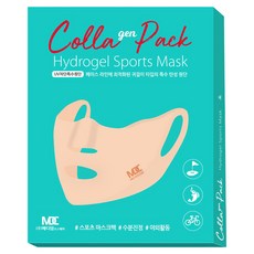 MEDIDERM COSMETIC 膠原蛋白水凝膠運動面膜 M, 1個, 5入