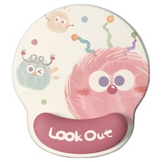 에픽스 폭신 실리콘 손목보호 마우스패드, 분홍몽, 1개