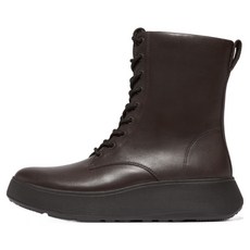 fitflop F-Mode 皮革綁帶厚底踝靴