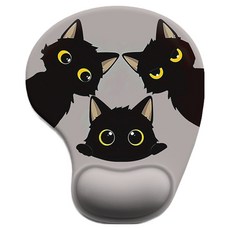 에픽스 실리콘 손목보호 마우스패드 손목받침 사무용 오염방지, 트리오냥, 1개