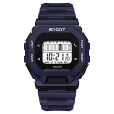 Soyo Sanghoe 防水電子方形多功能運動手錶 45g, 海軍藍, 1個